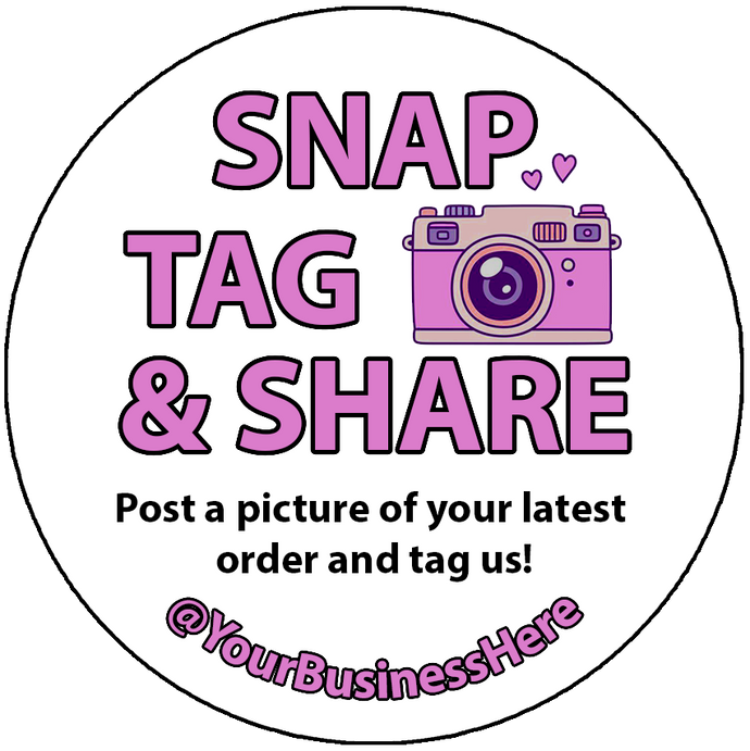 Customizable Snap, Tag & Share Packaging Stickers