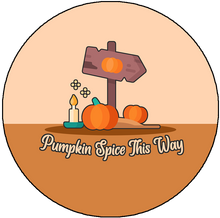 Load image into Gallery viewer, &quot;Pumpkin Spice This Way&quot; Cute Halloween Packaging Sticker
