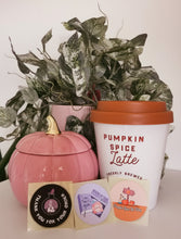 Load image into Gallery viewer, &quot;Pumpkin Spice This Way&quot; Cute Halloween Packaging Sticker
